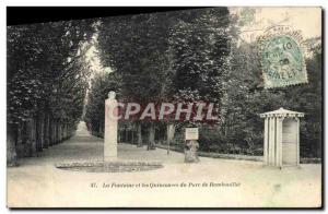 Old Postcard Fountain and the Quinconees Rambouillel Park