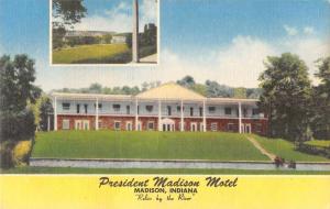 Madison Indiana President Madison Motel Linen Antique Postcard J60605