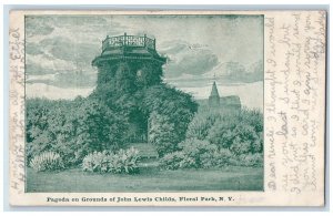 1907 Pagoda on Grounds John Lewis Childs Floral Park NY Lena IL Postcard