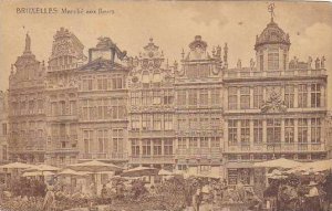 Belgium Brussels Marche aux fleurs 1920