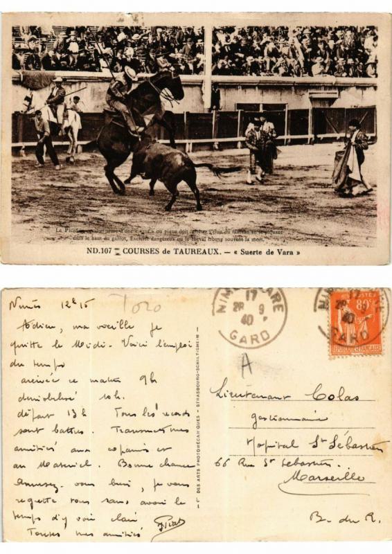 CPA Bullfighting - Courses de Taureaux - Suerte de Vara (775978)