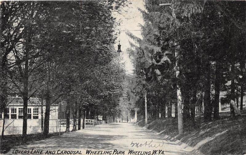 E65/ Wheeling West Virginia Postcard c1910 Wheeling Park Carousel Merry-Go-Round