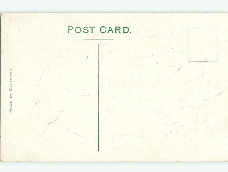 Unused Divided-Back easter CHICK & MOTHER HEN IN FARM YARD r2820