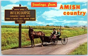 Postcard - Greetings from Amish Country, Intercourse, Pennsylvania, USA