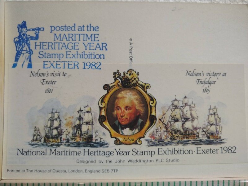 Postcard Lord Nelson/HMS Victory 24p Stamp 