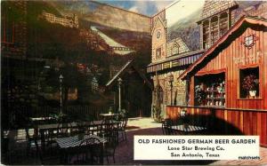 1950s San Antonio Texas Old Fashion German Beer Garden Tengg Colorpicture 8561