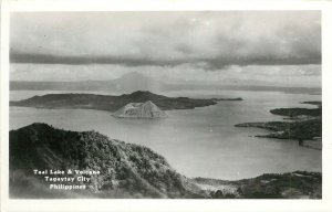 RPPC Postcard Taal Lake and Volcano Tagaytay City Luzon Phillipines