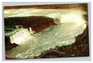 Vintage 1910's Postcard Panoramic View of Niagara Falls New York From Canada