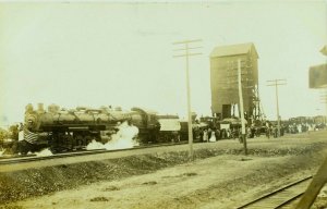 Mulvane Kansas RPPC Real Photo Train At Depot Station Opening Day Postcard F31 