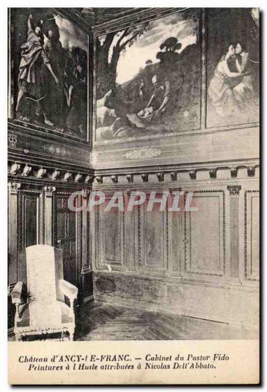 Old Postcard Chateau d'Ancy le Franc Office of Pastor Fido Paintings I Howl a...