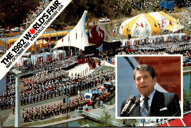 Tennessee Nashville 1982 World's Fair President Reagan Opening The Fair