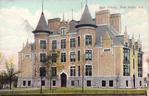 Early Color Printing, High School, Fort Smith, AR, Arkansas,Old Postcard