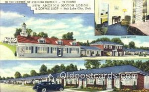 Salt Lake City, Utah USA New America Motor Lodge & Coffee Shop Road Side Unused 