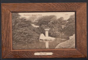 Lancashire Postcard - Fountain, Queen's Park, Bolton   A9823