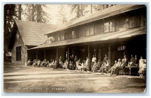 c1910's Hartsook Inn View Hunboldt County Men Women Child CA RPPC Photo Postcard