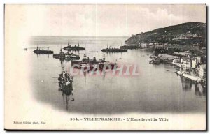 Old Postcard Villefranche The Wing and the City Charter