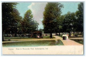 c1905 View Riverside Park Exterior Indianapolis Indiana Vintage Antique Postcard