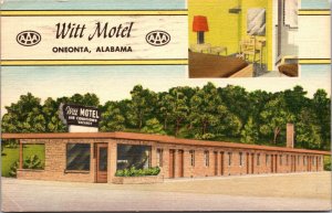 Postcard Witt Motel in Oneonta, Alabama~132309