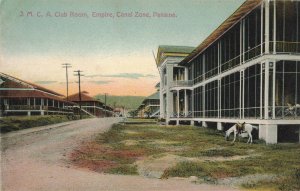 Y.M.C.A. Club Room Empire Canal Zone Panama c.1914 Postcard / 10C1-52