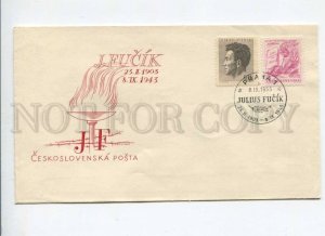 291573 Czechoslovakia 1953 COVER Julius Fucik