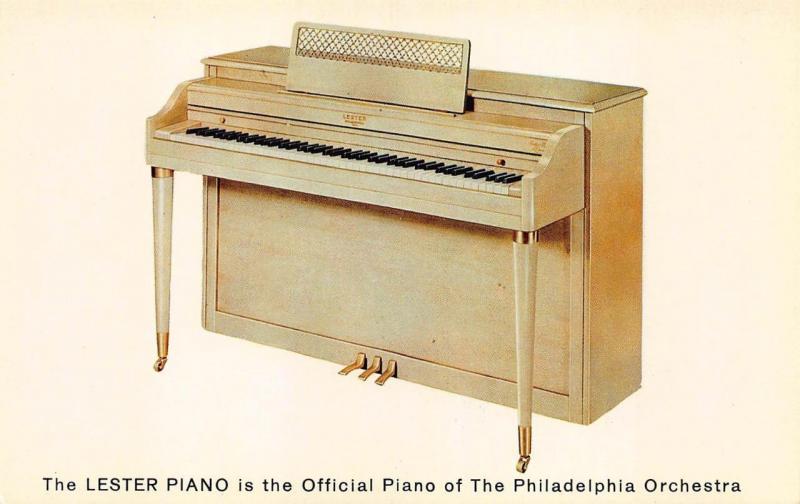 Philadelphia PA Lester Betsy Ross Model 142 Spinet Console Piano Postcard