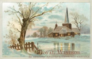 Set of 4 antique chromo images Royal Windsor famous hair regenerator advertising