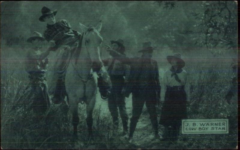 Cowboy Actor Arcade Exhibit Card Postcard - JB Warner