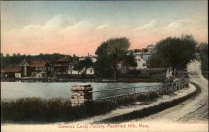 Marshfield Hills MA Damon's Candy Factory c1910 Postcard