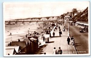 *1950s Promenade Bournemouth England UK Beach Pier Vintage Photo Postcard C86