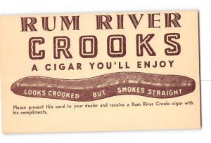Rum River Crooks Cigar Advertisement Postcard 1901-1907 A Cigar You'll Enjoy