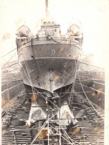 RPPC WWI Navy Ship Real Photo Postcard