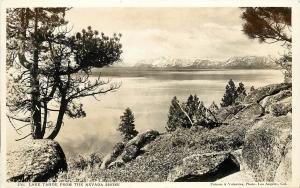 c1930 RPPC Lake Tahoe Landscape from Nevada Shore, Putnam & Valentine 5763