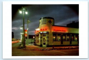 DETROIT, MI ~ Elwood Grill WOODWARD AVENUE Night Neon 1989 ~ 4x6 Postcard