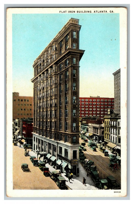 Postcard GA Flat Iron Building Atlanta Ga. Georgia Vintage Standard View Card 