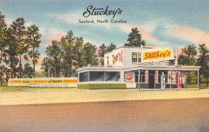Sanford North Carolina Stuckey's Pecans Harolds Motor Court Postcard AA72092