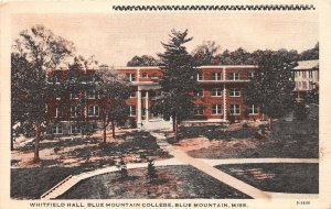 J40/ Blue Mountain Mississippi Postcard c1930s College Whitfield Hall 189