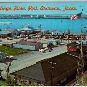 c1950s Port Aranas, Tex. Greetings Birds Eye Town Coast Guard Station Tower A198