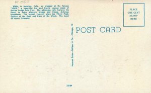 Manitou Colorado Loop Rustic Lounge Cafe 1950s Postcard Willens & CO 9214