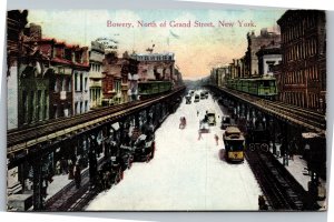 Postcard NYC Bowery North of Grand Street