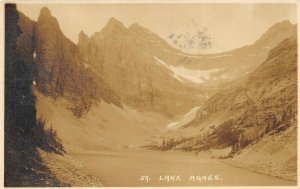 Banff Canada 1920 Byron Harmon RPPC Real Photo Postcard Lake Agnes