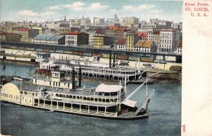 c.'07,Old Steamboat,Spread Eagle, St Louis, MO,Mississippi River,Old Post Card