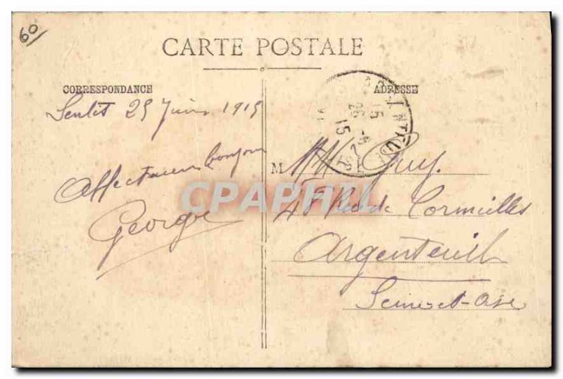 Old Postcard Senlis Oise Panorama