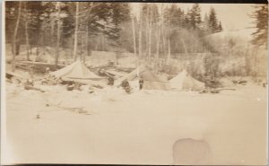 GTP Railway Construction Camp Nechako Crossing nr Prince George BC Postcard H11