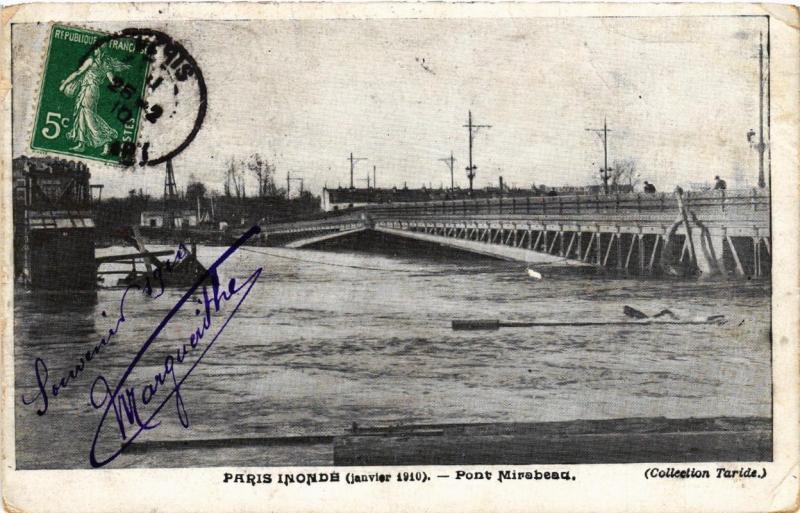 CPA PARIS INONDE Pont Mirabeau (562216)