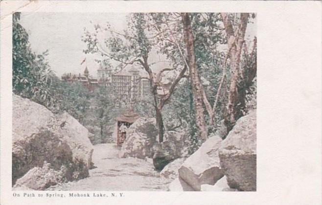 New York Mohonk Lake On Path To Spring