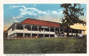 J64/ Sunbury Pennsylvania Postcard c1910 Pavilion Rolling Green Park  389