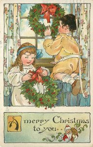 Tuck Joyous Children Christmas Postcard 546 Merry Christmas To You Santa Claus