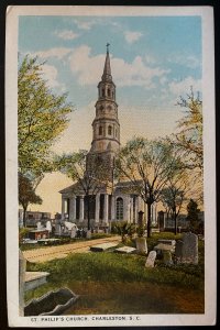 Vintage Postcard 1910 St. Philip's Church, Charleston, South Carolina (SC)