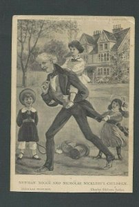 1903 Post Card Newman Noggs & Nicholas Nicklebys children Charles Dickens Series