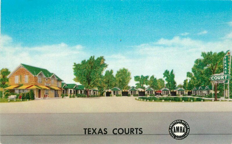 Advertisers Products North Little Arkansas Texas Court roadside Postcard 9862